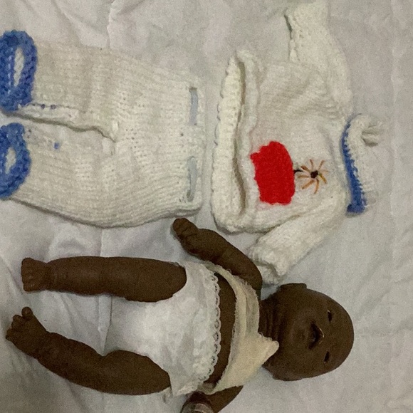 Vintage doll 13 inches with hand made clothes. - Picture 1 of 6